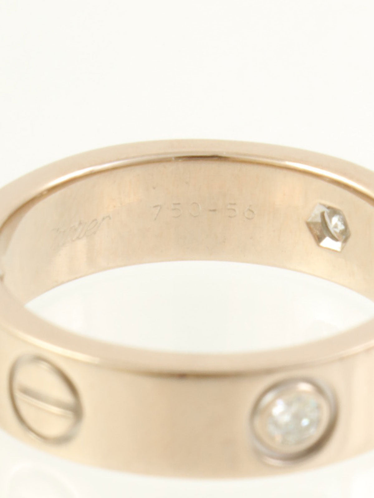 18K Diamond Love Ring Silver