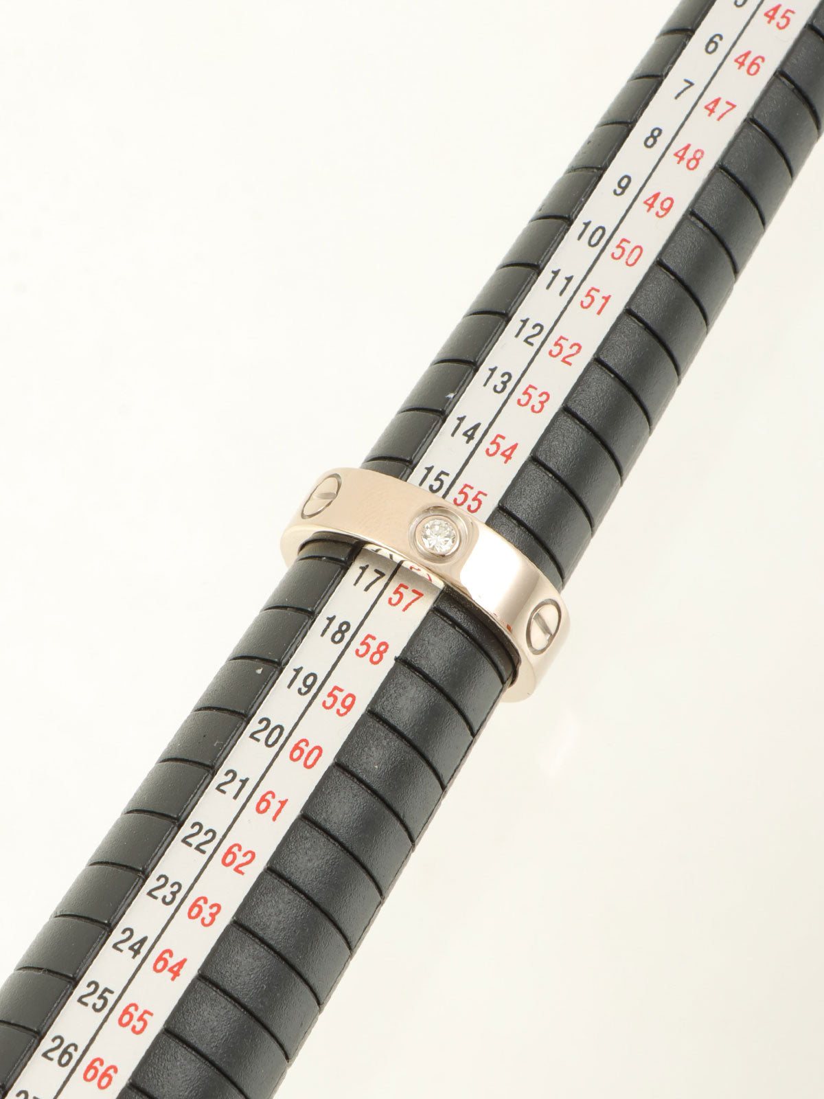 18K Diamond Love Ring Silver