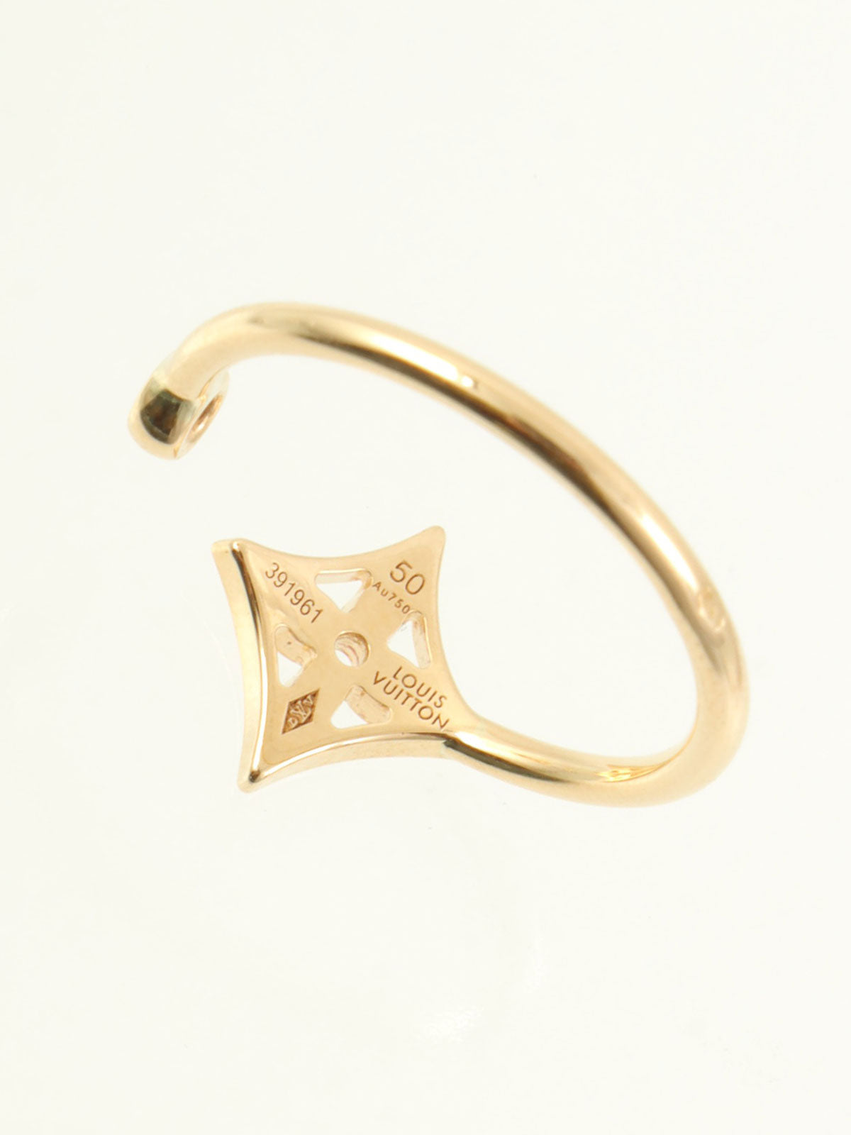 18Kダイヤモンドバーグモノグラムイディールリング ゴールド