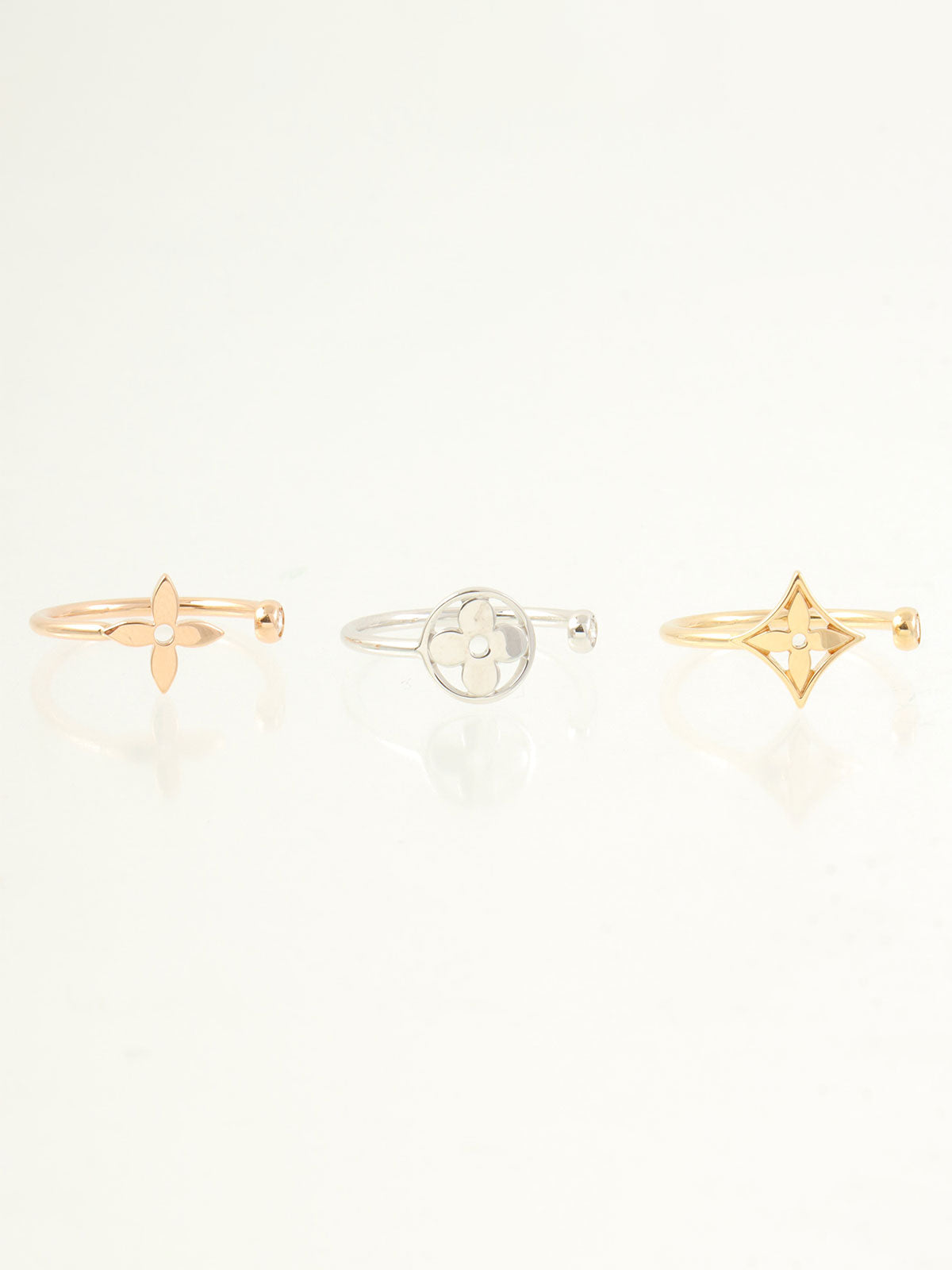 18Kダイヤモンドバーグモノグラムイディールリング ゴールド