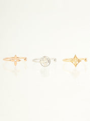 18Kダイヤモンドバーグモノグラムイディールリング ゴールド