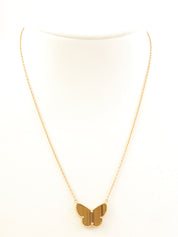 18Kラッキーアルハンブラパピヨンネックレス ゴールド/ブラウン