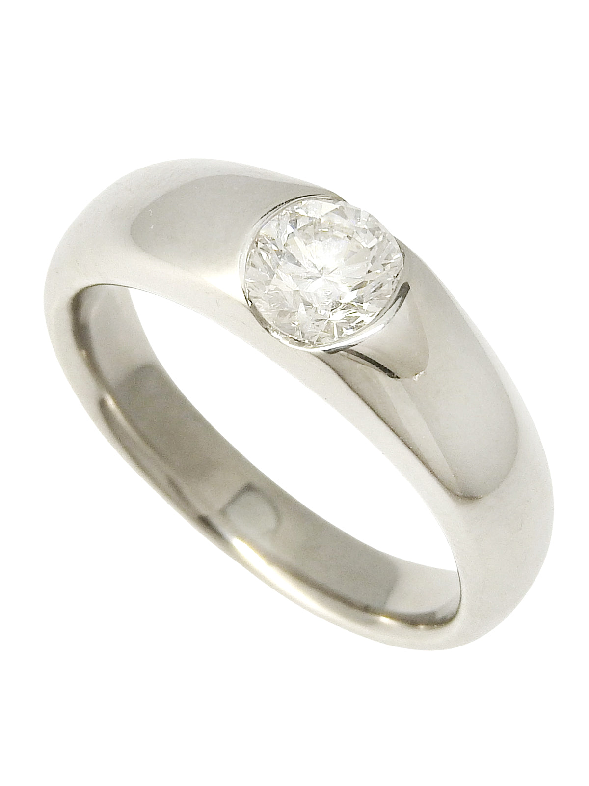 Platinum Diamond Ring #55 Silver