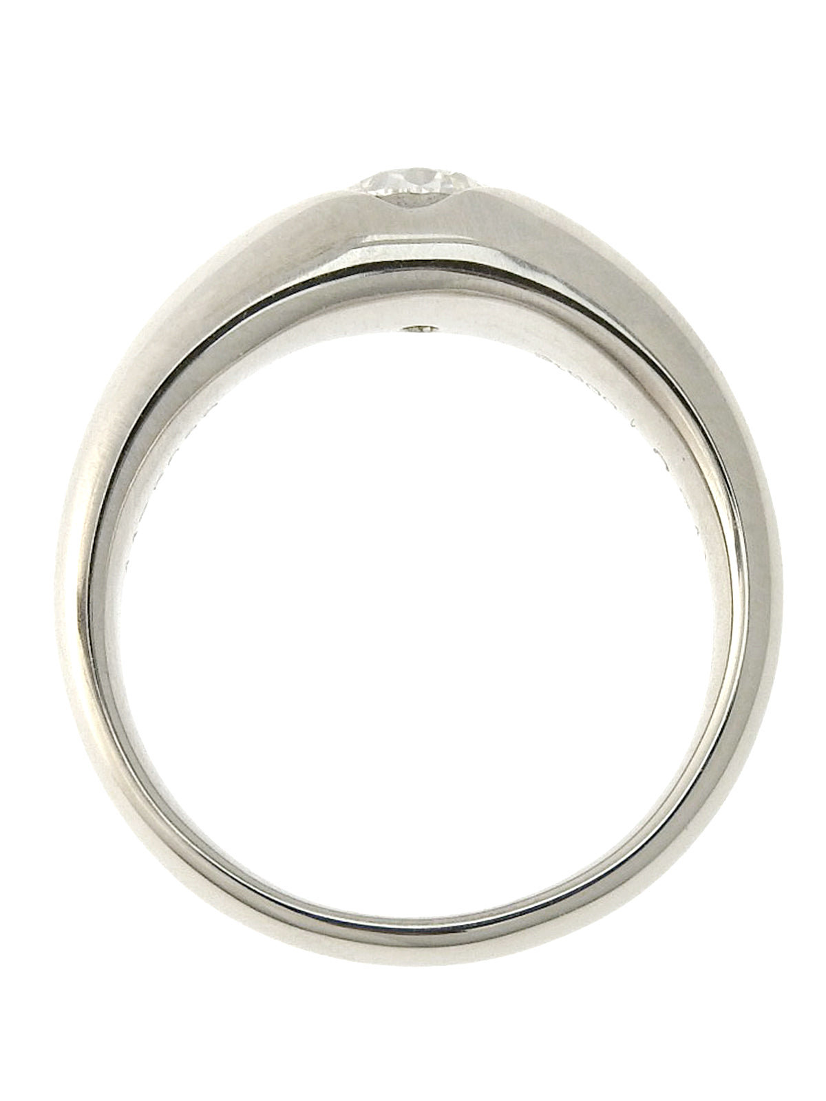 Platinum Diamond Ring #55 Silver