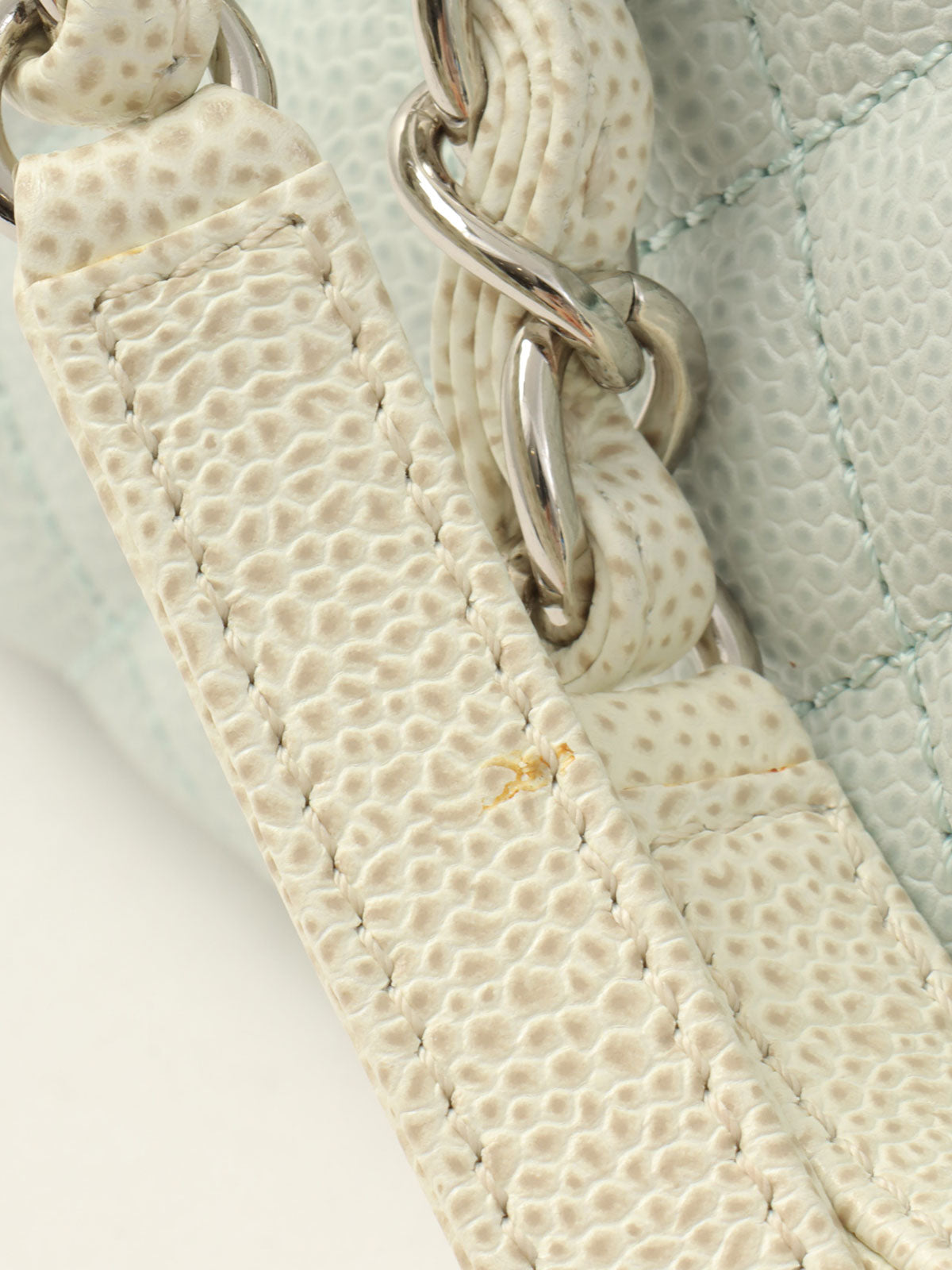 2013年出品，Matelasse Stitch Mademoiselle链条单肩包，浅蓝色