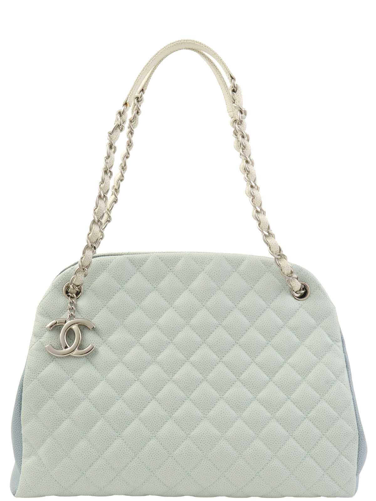 2013年出品，Matelasse Stitch Mademoiselle链条单肩包，浅蓝色