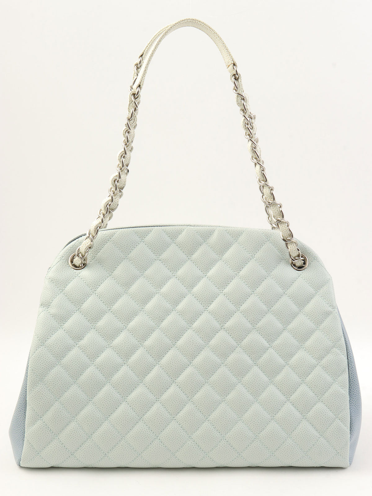 2013年出品，Matelasse Stitch Mademoiselle链条单肩包，浅蓝色