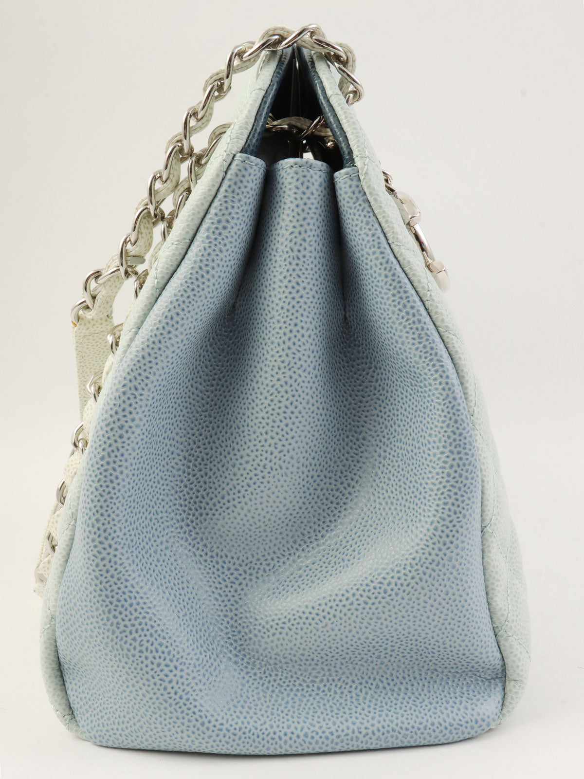 2013年出品，Matelasse Stitch Mademoiselle链条单肩包，浅蓝色