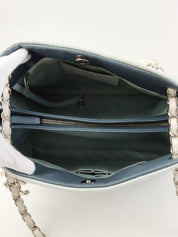 2013年出品，Matelasse Stitch Mademoiselle链条单肩包，浅蓝色