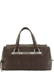 2004 Chocolate Bar Logo Plate Handbag, Brown