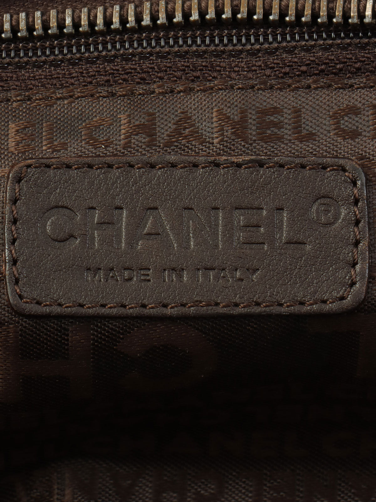 2004 Chocolate Bar Logo Plate Handbag, Brown