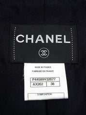 Navy Wool CC Mark Button Coat