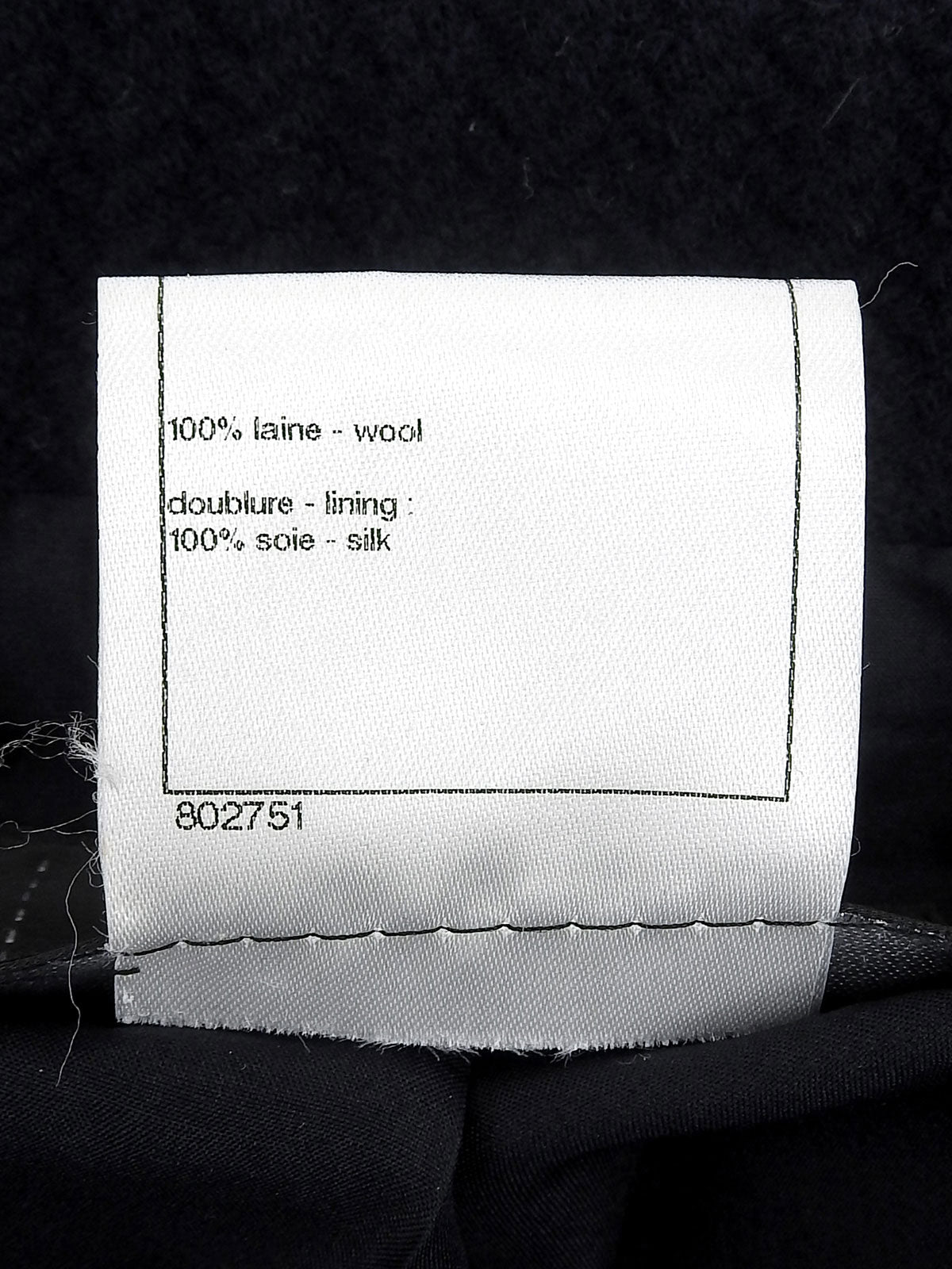 Navy Wool CC Mark Button Coat