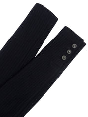 Navy Wool CC Mark Button Coat