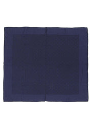 シルクモノグラムパターンスカーフ ネイビー