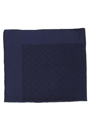 シルクモノグラムパターンスカーフ ネイビー