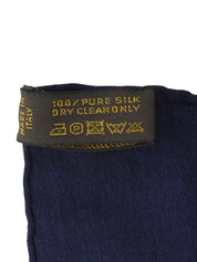 シルクモノグラムパターンスカーフ ネイビー