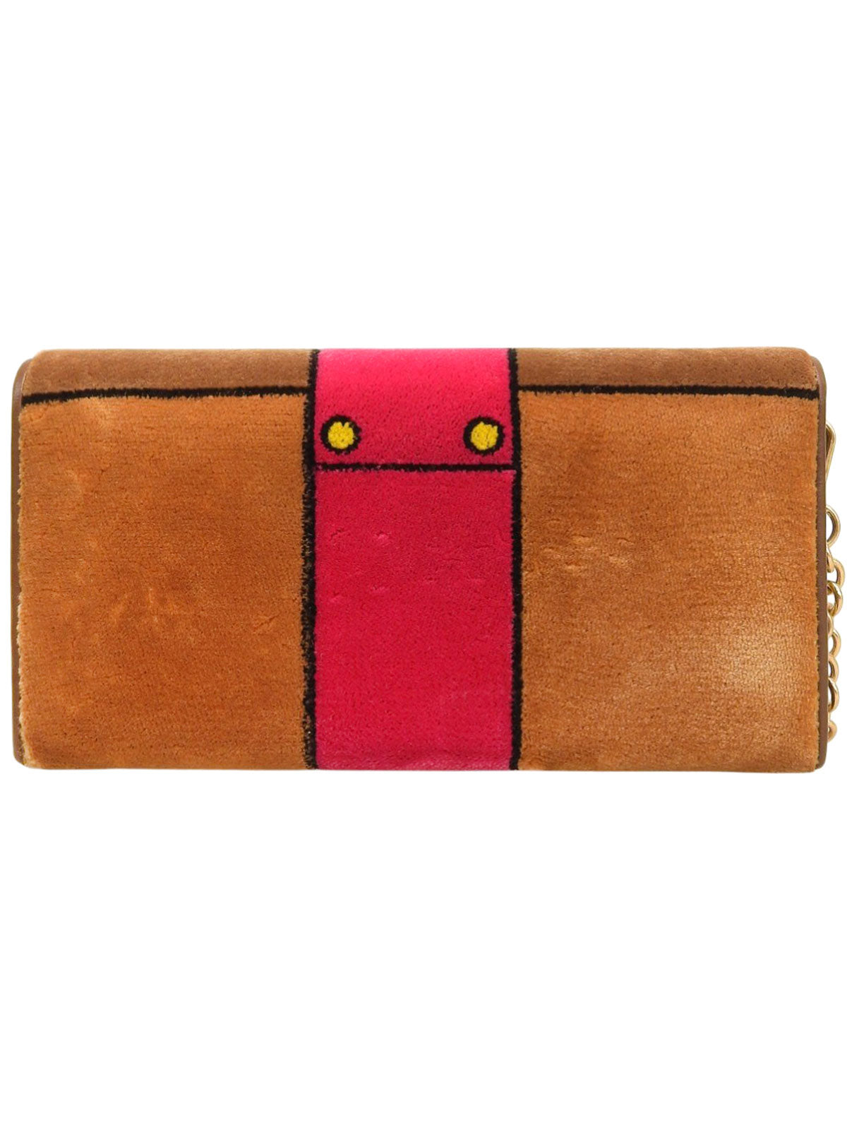 Velvet Cahier Chain Wallet Brown