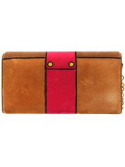 Velvet Cahier Chain Wallet Brown