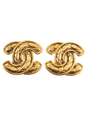 マトラッセステッチCCマークイヤリング ゴールド