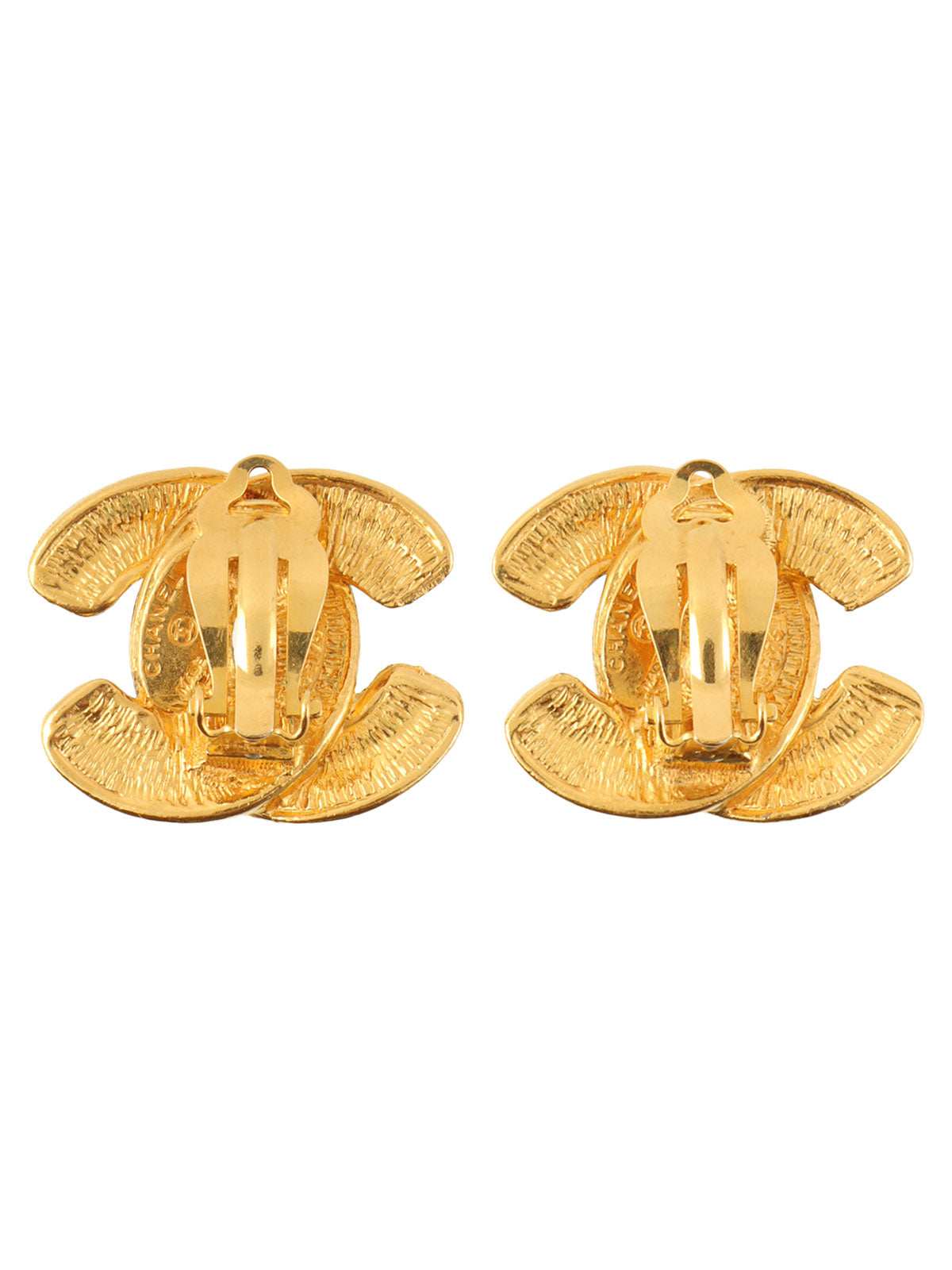 マトラッセステッチCCマークイヤリング ゴールド