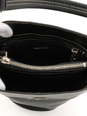 黑色尼龙水桶单肩包