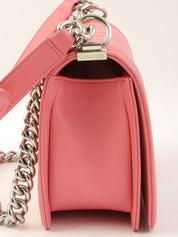 2016年頃製 シェブロンステッチボーイシャネルチェーンショルダーバッグ ピンク