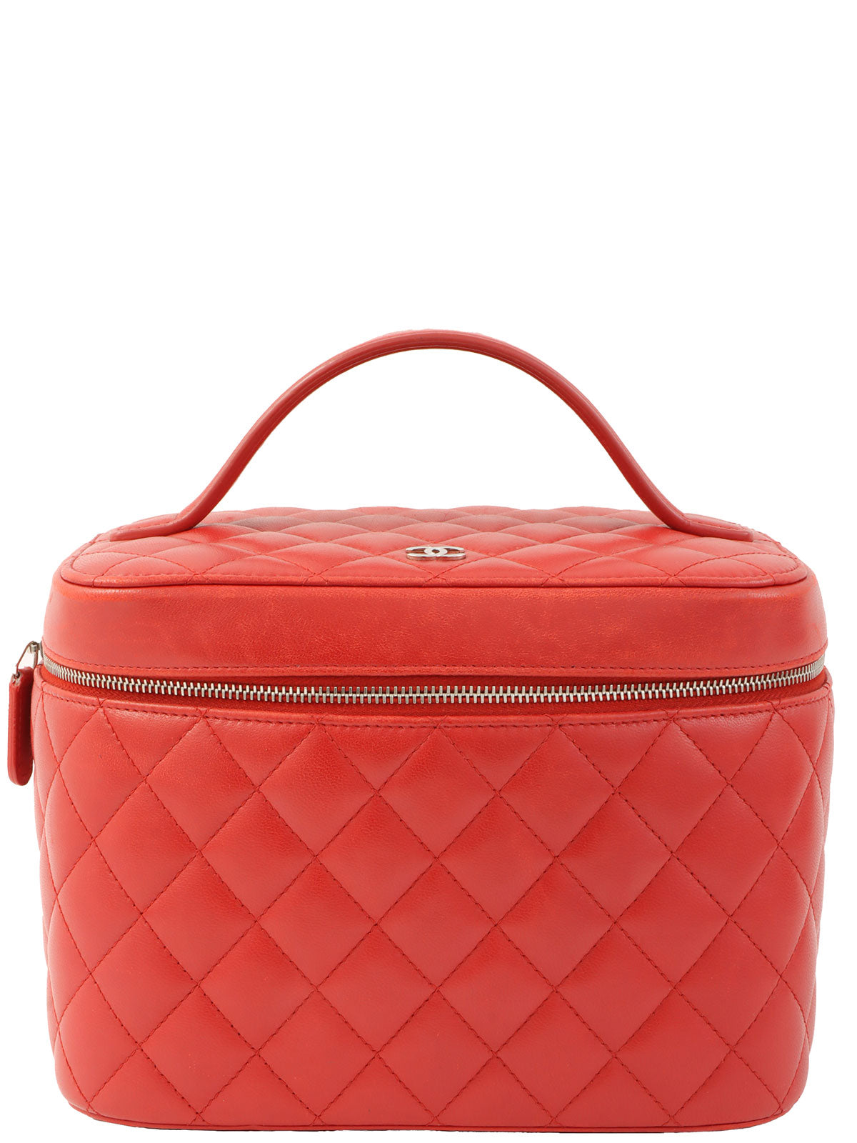 2016年頃製 CCマークプレートバニティバッグ レッド