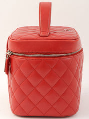 2016年頃製 CCマークプレートバニティバッグ レッド