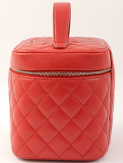 2016年頃製 CCマークプレートバニティバッグ レッド