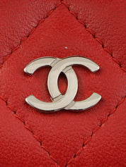 2016年頃製 CCマークプレートバニティバッグ レッド