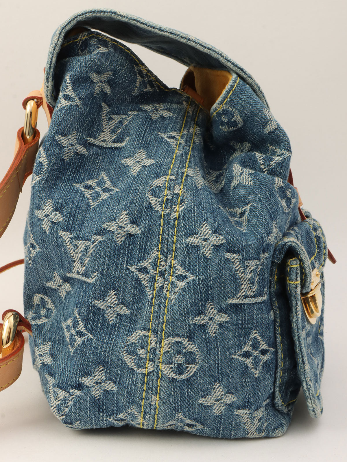 2006年製 デニムモノグラムサックアドPM ブルー