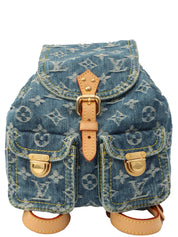 2006年製 デニムモノグラムサックアドPM ブルー