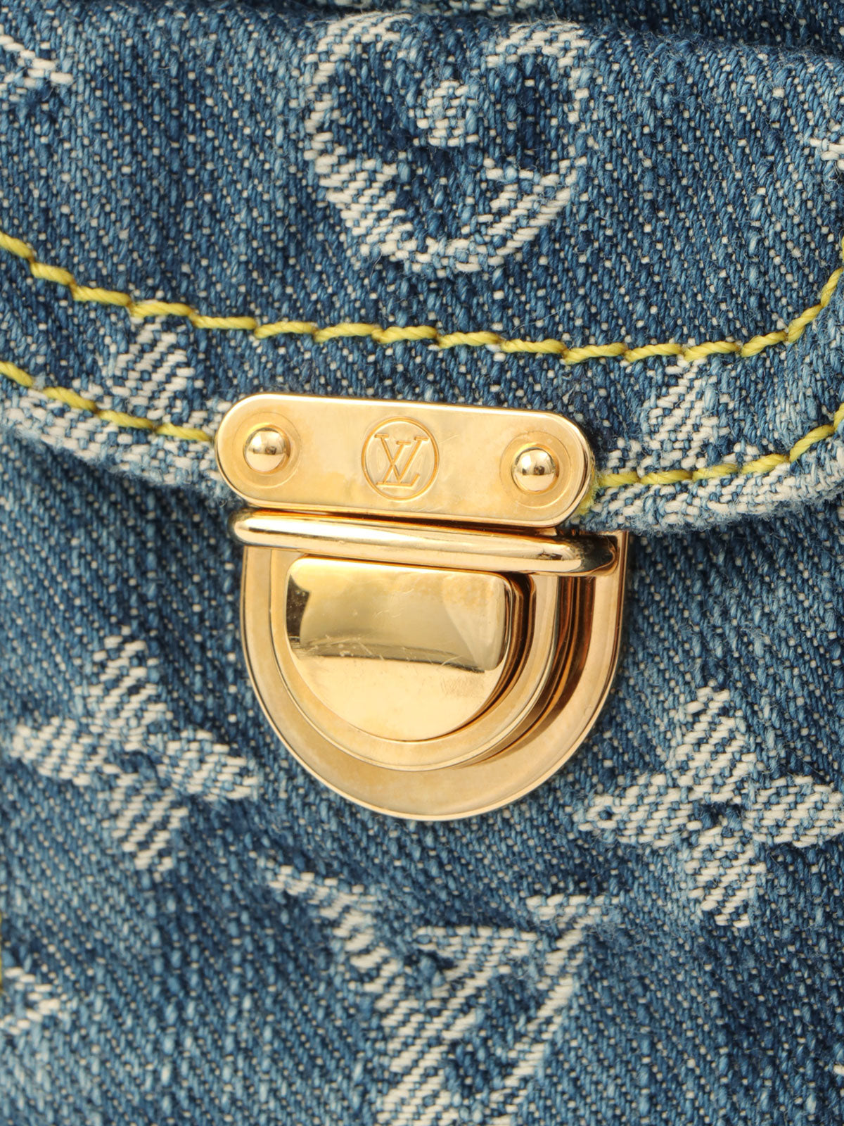 2006年製 デニムモノグラムサックアドPM ブルー