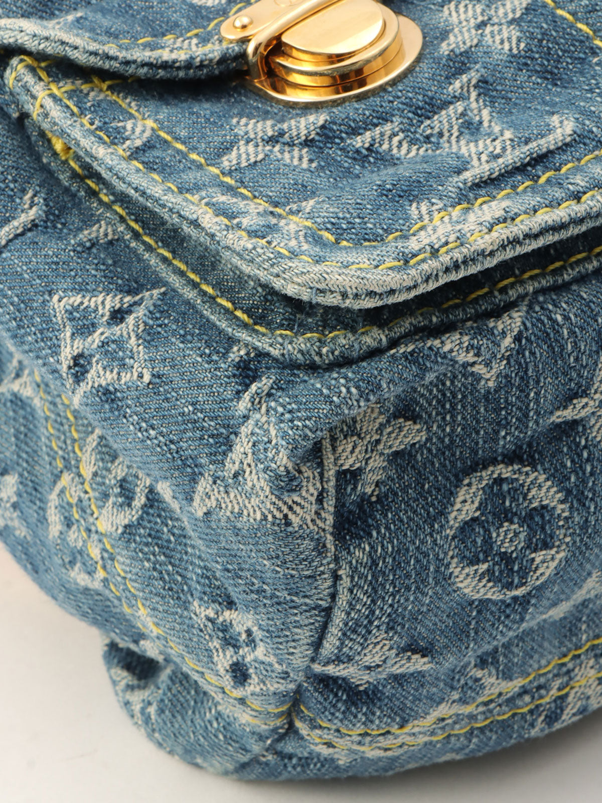 2006年製 デニムモノグラムサックアドPM ブルー