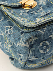 2006年製 デニムモノグラムサックアドPM ブルー