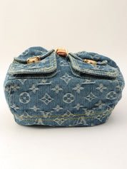 2006年製 デニムモノグラムサックアドPM ブルー