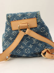 2006年製 デニムモノグラムサックアドPM ブルー