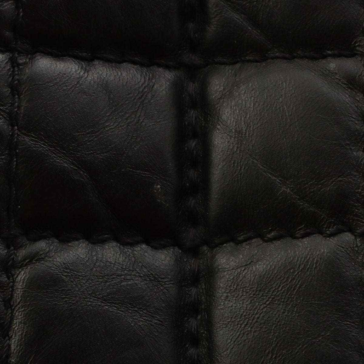 2009 2.55 Leather and Fur Combination Matelasse Stitch Tote Bag in Black