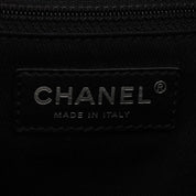 2009 2.55 Leather and Fur Combination Matelasse Stitch Tote Bag in Black