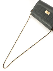 2001 Chocolate Bar 2.55cc Mark Chain Bag, Black