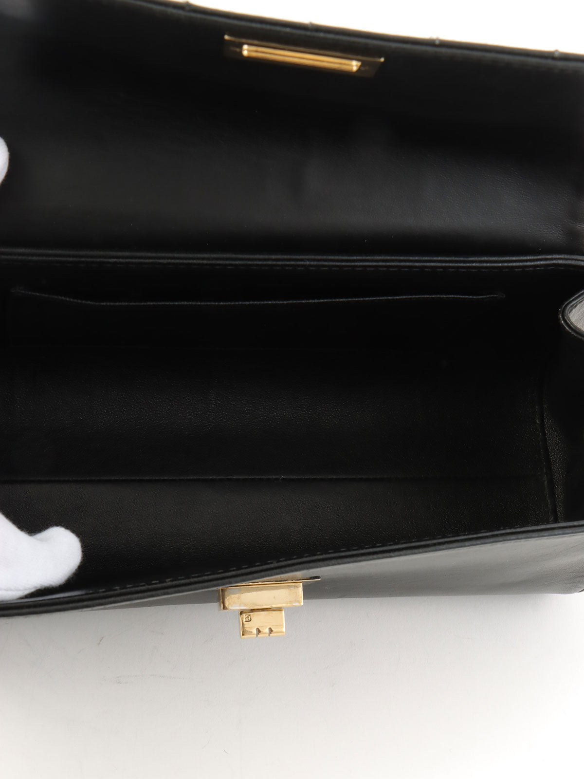 2001年頃製 チョコバー2.55CCマークチェーンバッグ ブラック