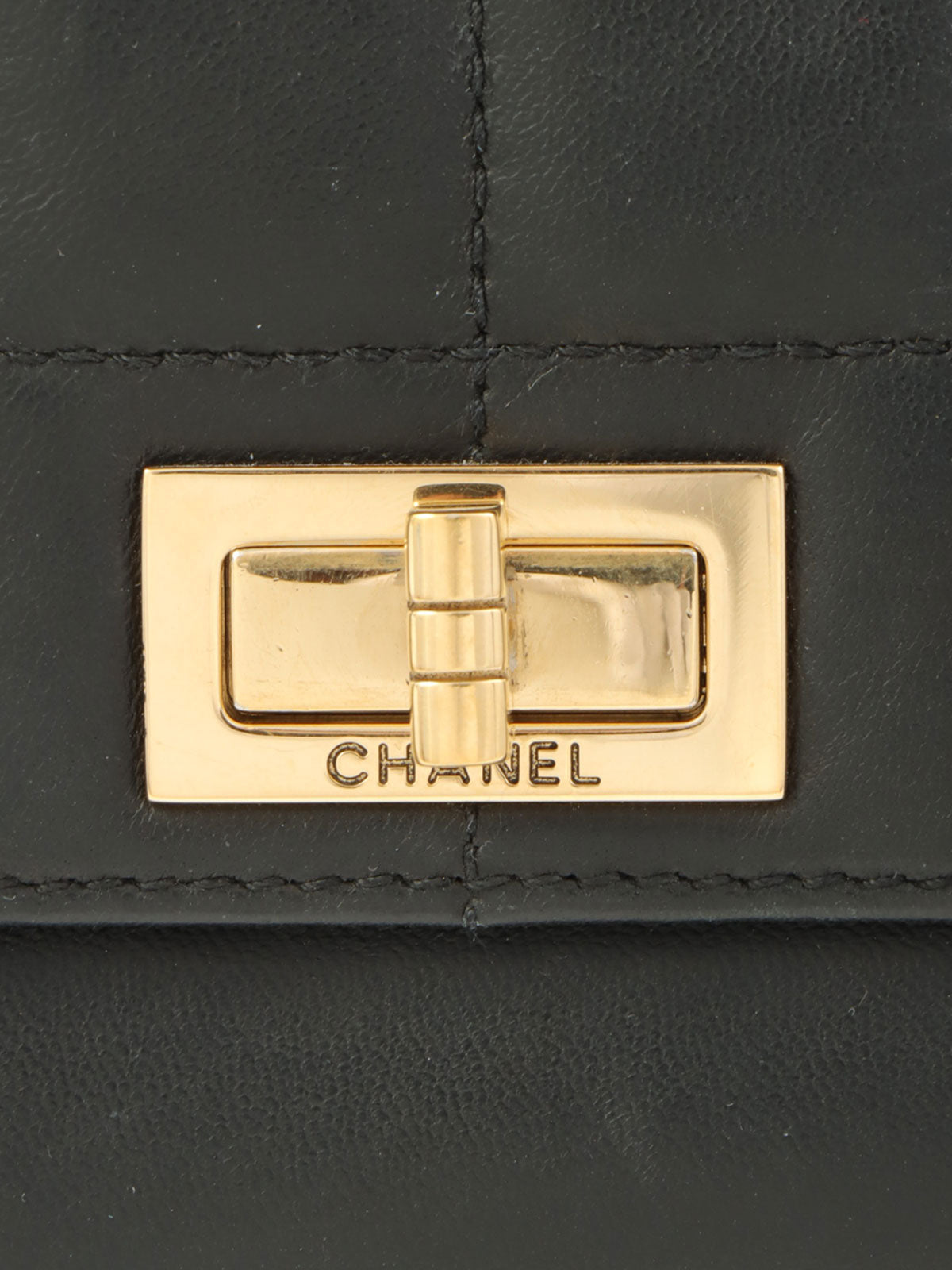 2001 Chocolate Bar 2.55cc Mark Chain Bag, Black