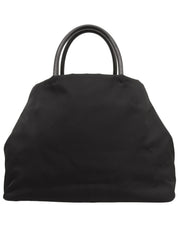Nylon Ribbon Motif Logo Plate 2-Way Bag Black