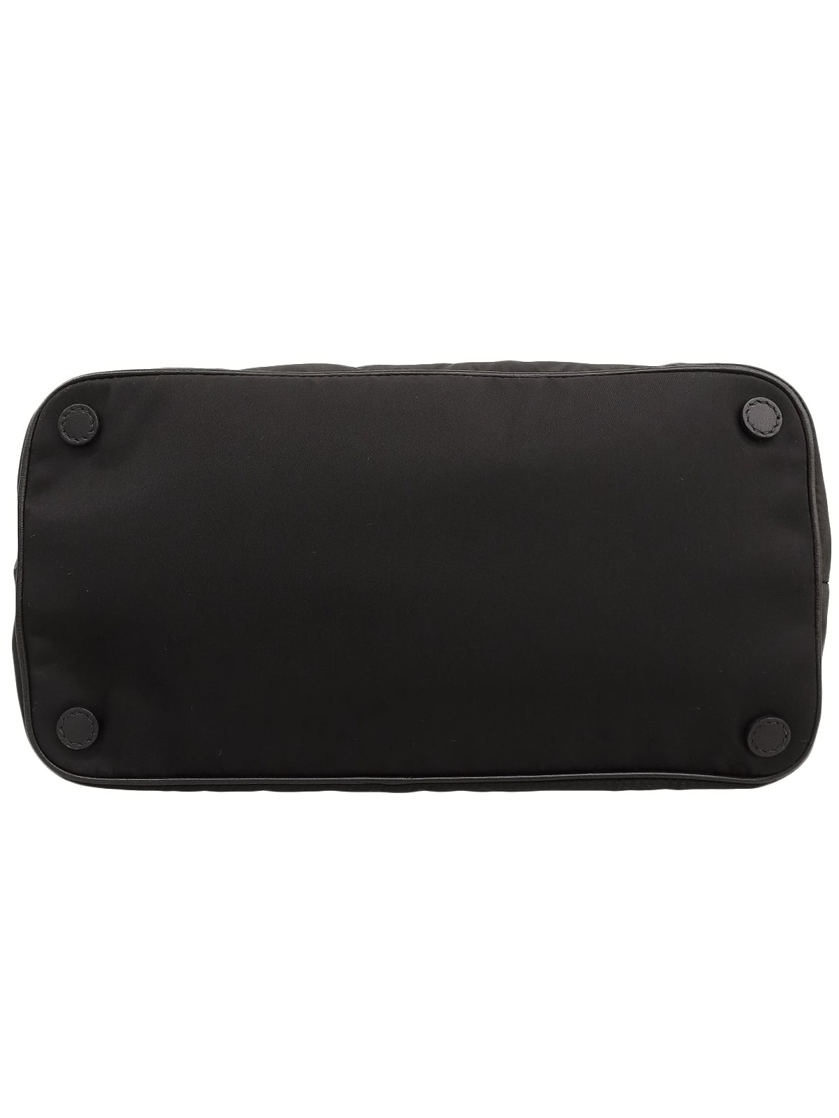 Nylon Ribbon Motif Logo Plate 2-Way Bag Black