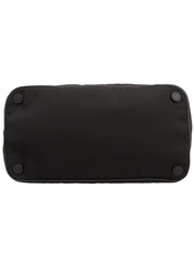 Nylon Ribbon Motif Logo Plate 2-Way Bag Black