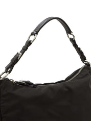 Logo Plate One Shoulder Bag Black