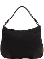 Logo Plate One Shoulder Bag Black