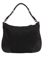 Logo Plate One Shoulder Bag Black