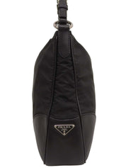 Logo Plate One Shoulder Bag Black